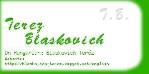 terez blaskovich business card